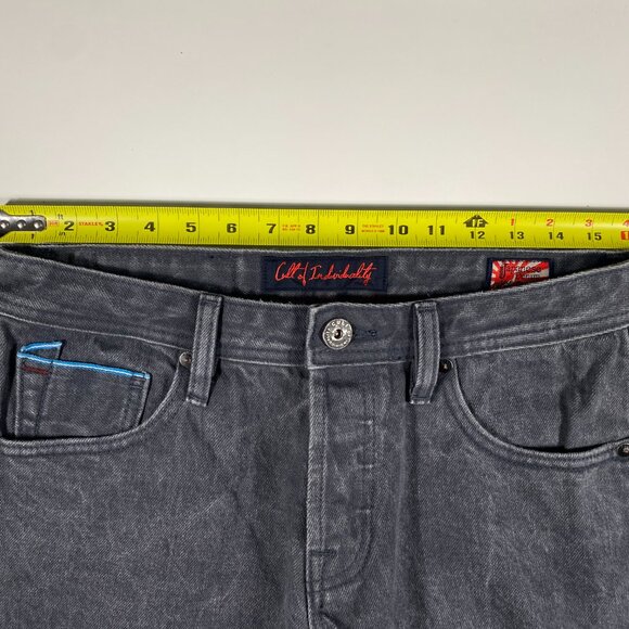 Cult of Individuality Hagen Relaxed Gray Selvedge Denim Jeans mens size 31x27 - Picture 9 of 12